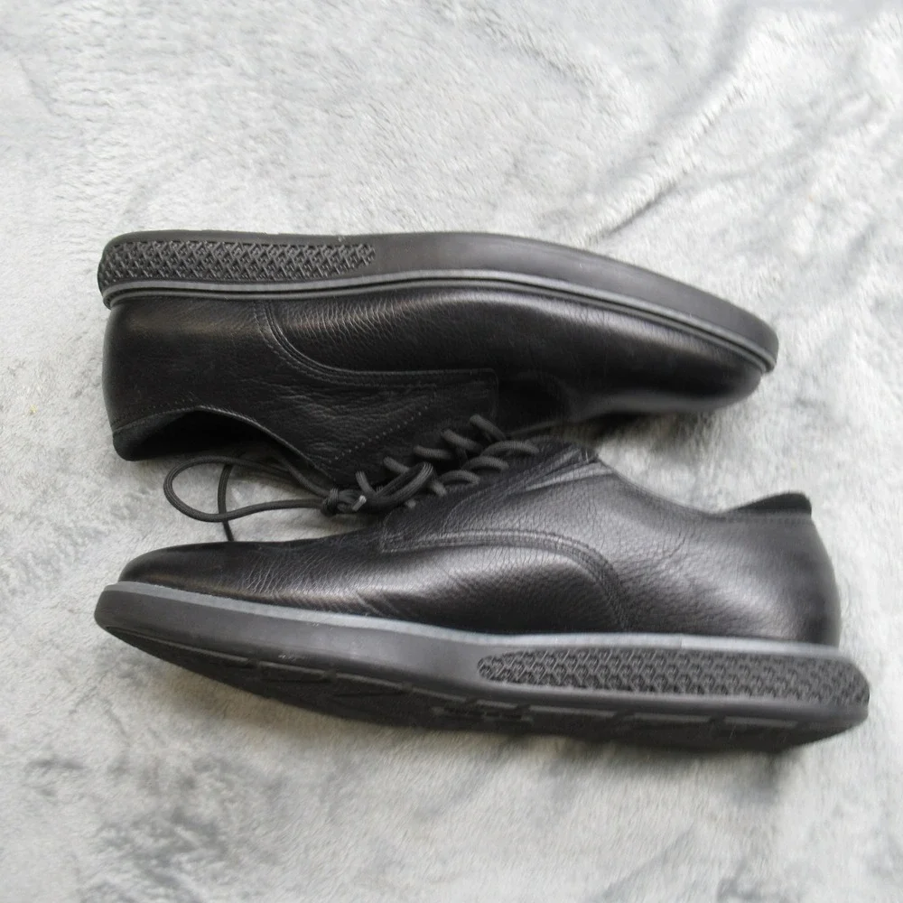 Aldo Dress Shoes Men‎ 9.5 Black Genuine Leather Oxford Derby Casual Comfort EUC!
